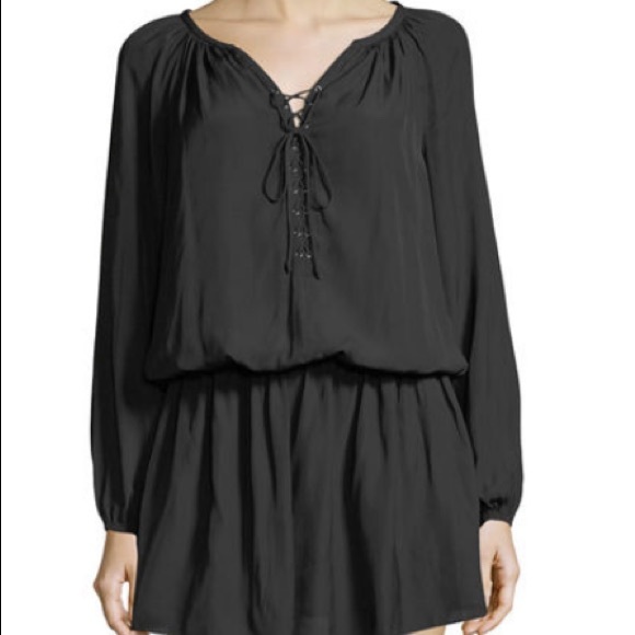 Ramy Brook Allie Ruched Tie-Front Dress - Picture 1 of 3