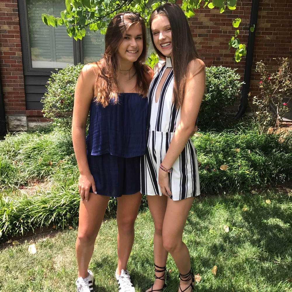 Striped romper