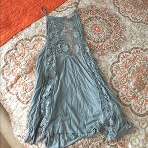 Crochet front Free People open back tank