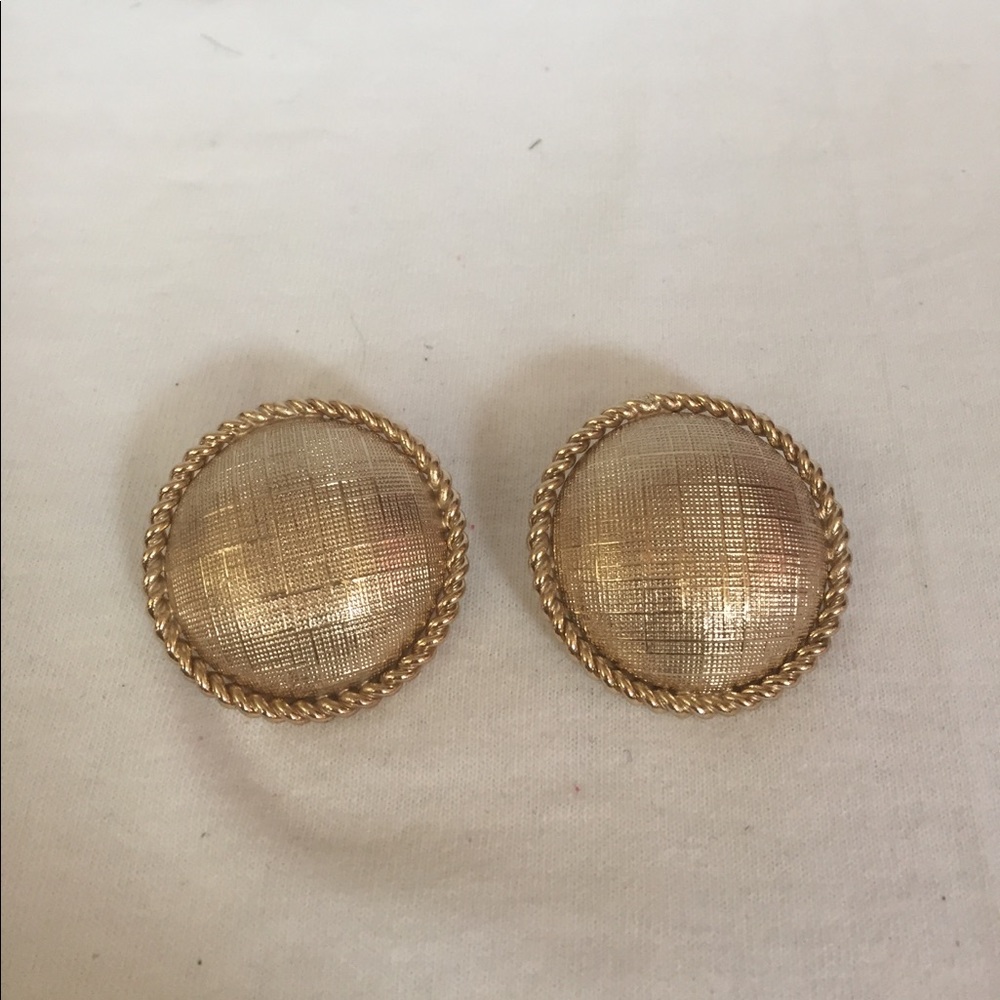 Vintage gold costume jewelry earrings