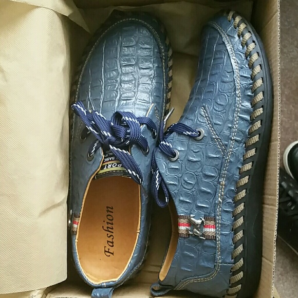 Dress Casual Blue Shoes