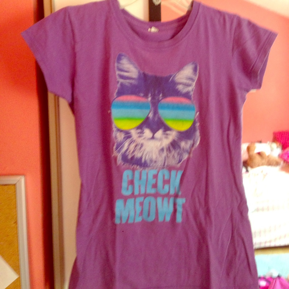 Purple cat shirt