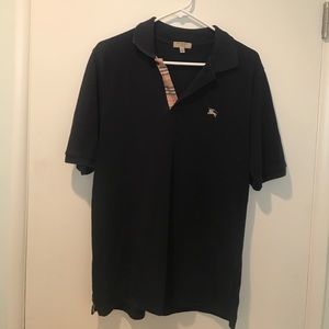 Black Burberry polo