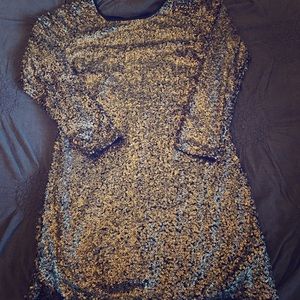 Sequin low back dress