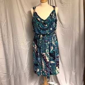 Sleeveless Paisley Dress