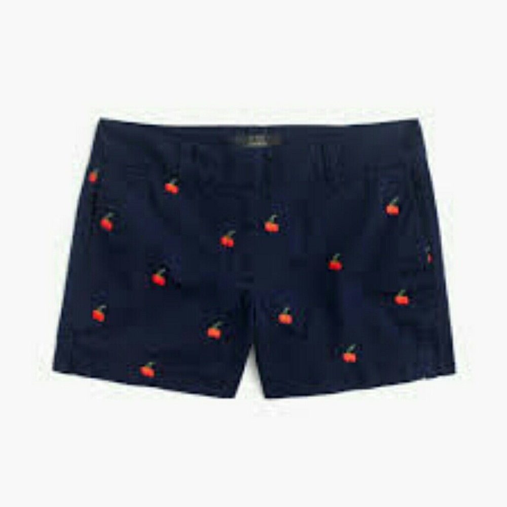 J.Crew cherry 4 inch inseam shorts