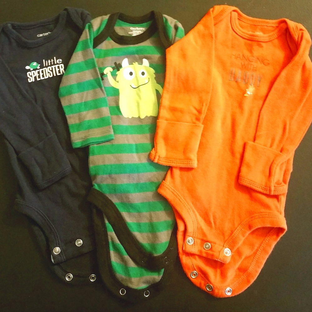 Baby boy long sleeve onesie bundle