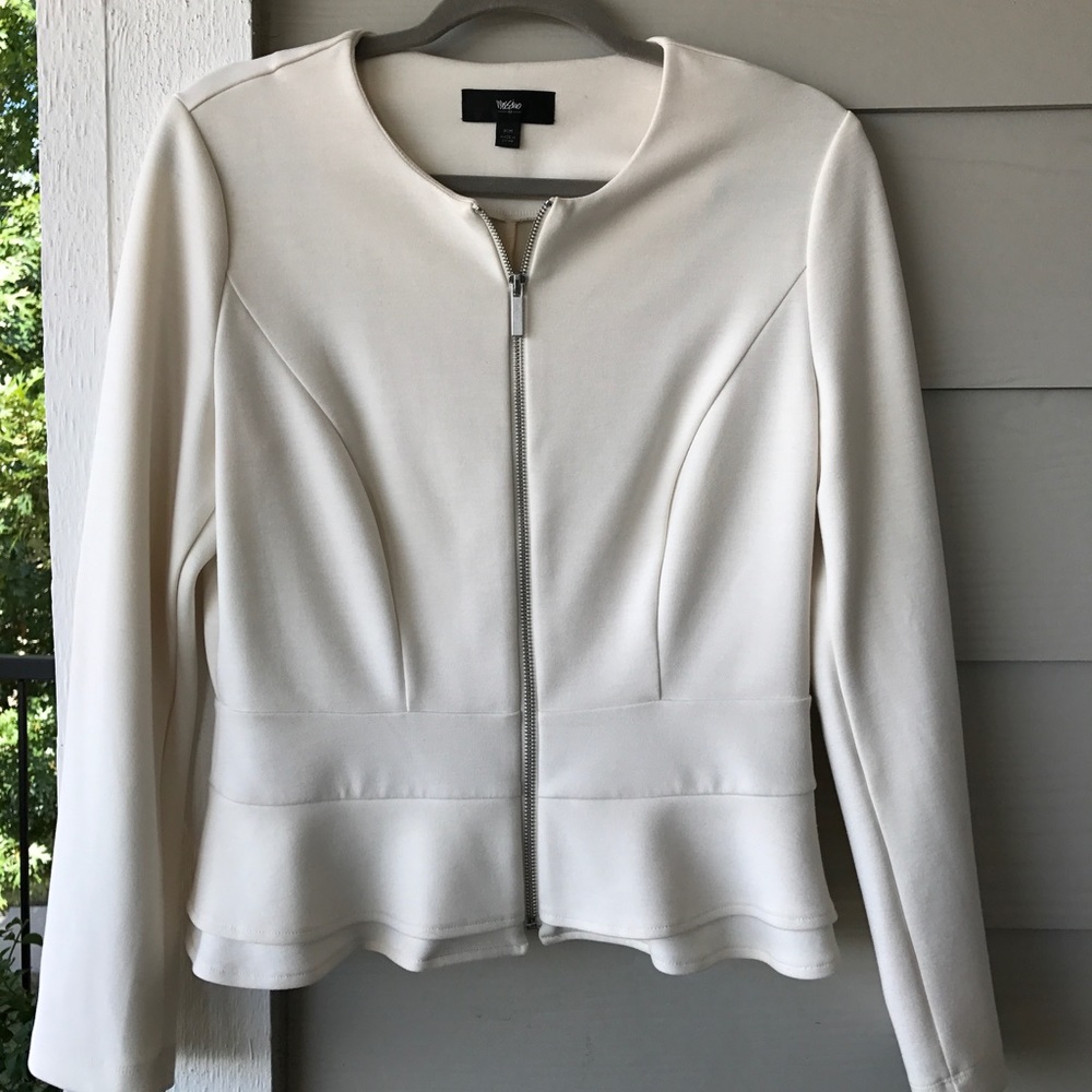 Mossimo Ivory Peplum Blazer- Sz M