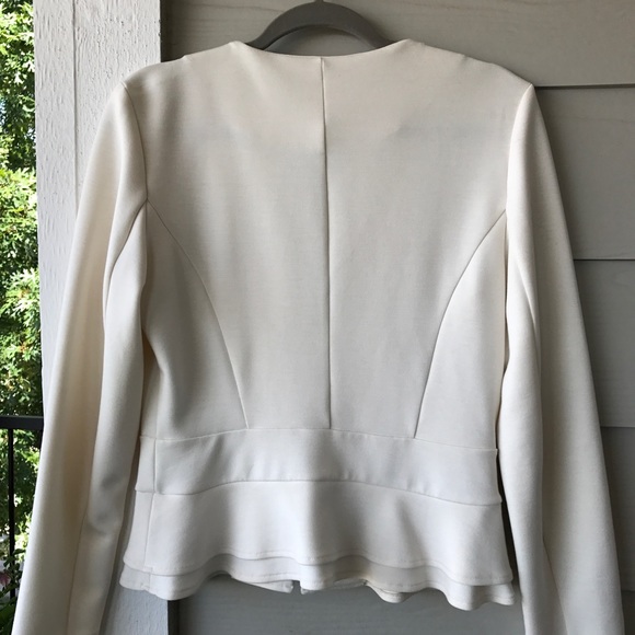 Mossimo Ivory Peplum Blazer- Sz M - Picture 2 of 2