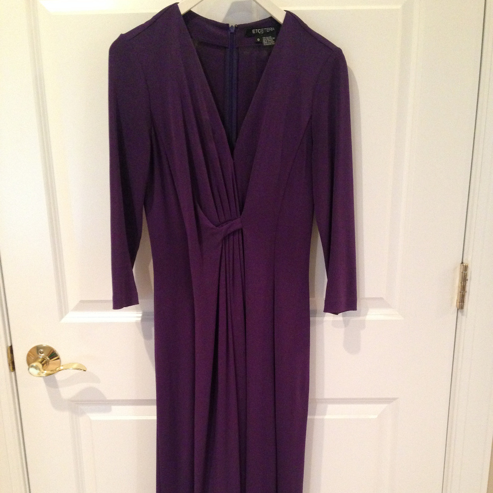 Etcetera Purple Long Sleeve Dress
