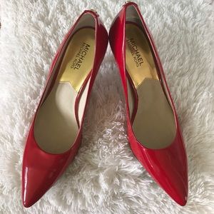 Michael Kors Red Patent Leather Flex Pumps SZ9 1/2