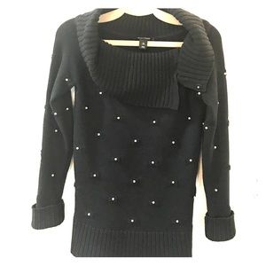 Statement WHBM cowl neck sweater.