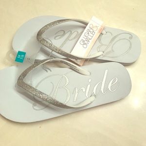 Size 7/8 Bride flip flops. Never worn