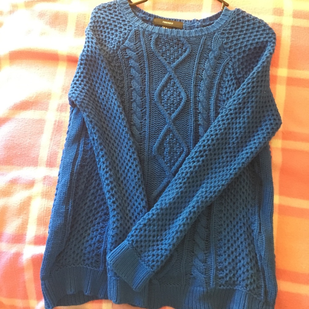Blue F21 Sweater