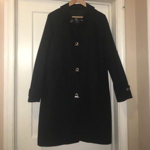 Gorgeous Burberry black trench coat.