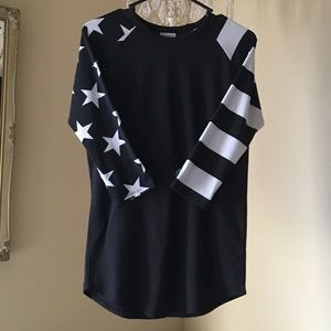 Lularoe Randy XS black/white stars/stripes