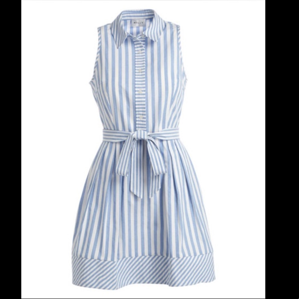 Milly Belted Sleeveless Brenton Shirt Dress NWT