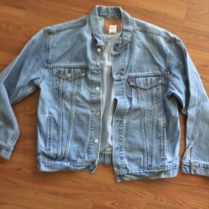 Distressed Levi's denim jacket