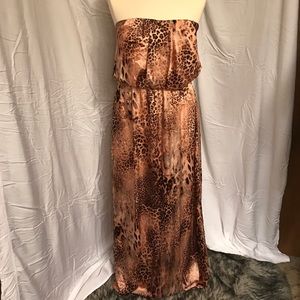 Leopard/ Cheetah Print Sateen Maxi