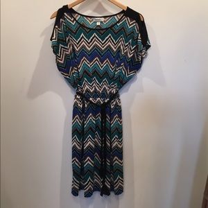 Dress barm chevron print dress size 8 like New