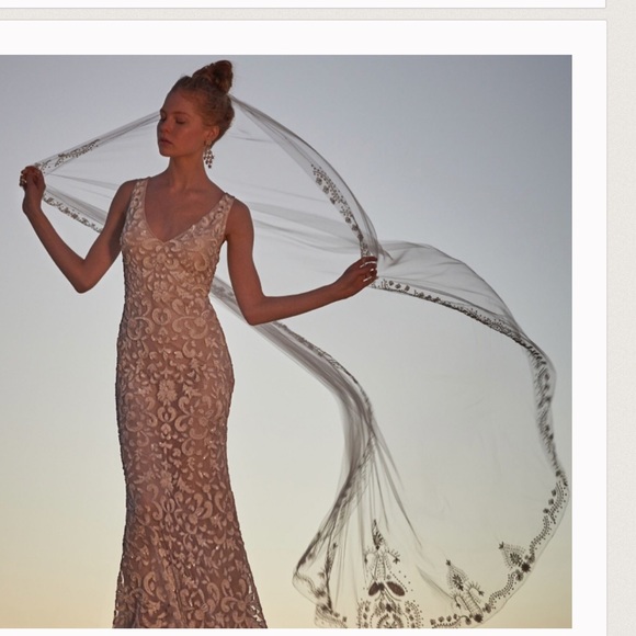 Beaded BHLDN Anthropologie Wedding Gown - Picture 1 of 4