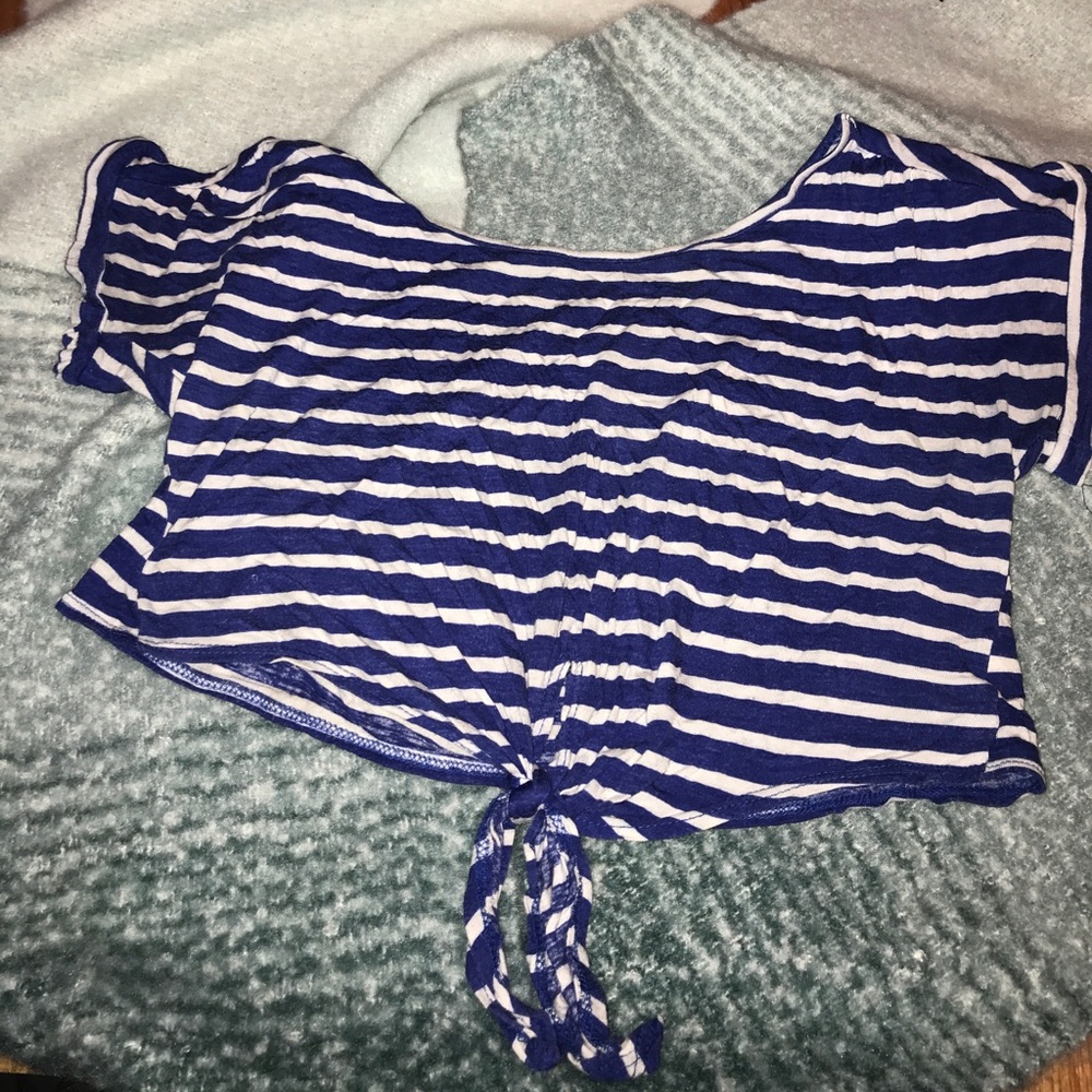 Blue Crop Top - Picture 2 of 3