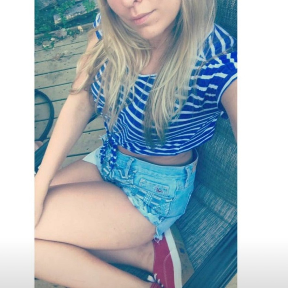 Blue Crop Top