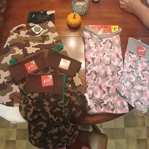 NWT Camo Christmas tree skirts/Stockings
