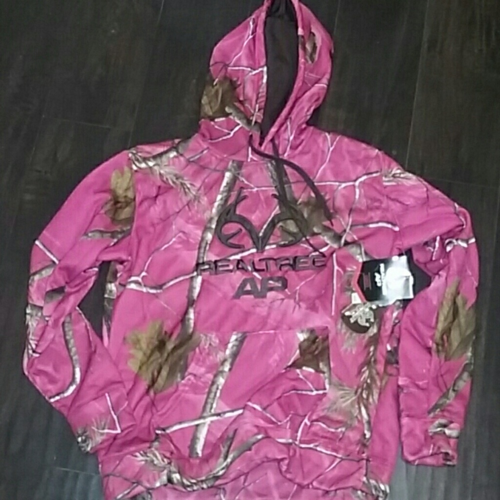 Realtree pink camo hoodie sweater