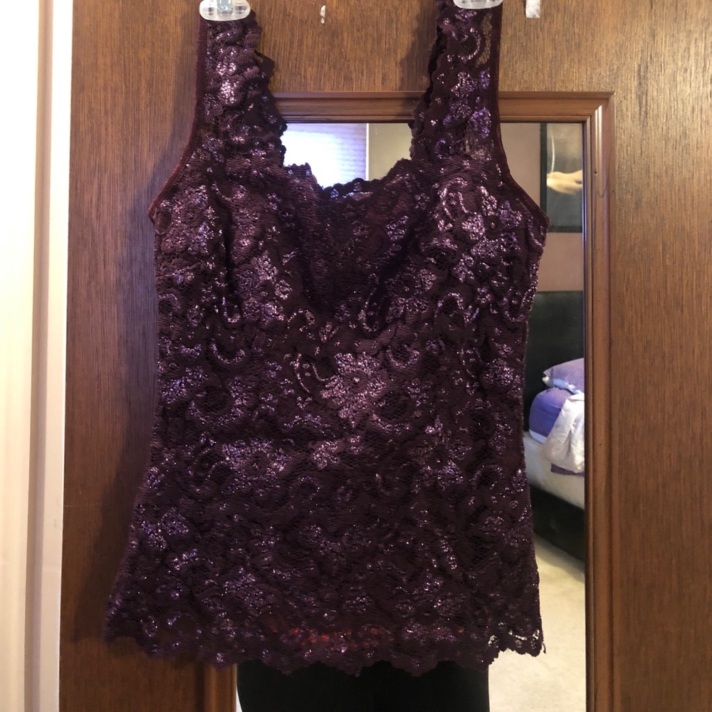 Cache Stretchy purple top- final