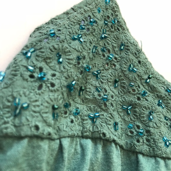 Green Sparkly racer back with sparkles - Picture 2 of 3