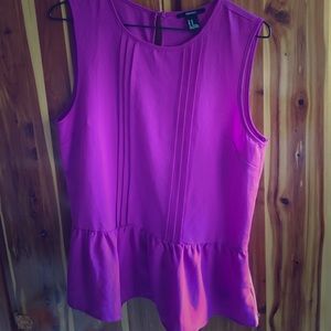 Magenta peplum top