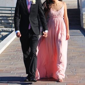 Prom pink backless maxi dress 💃🏻💓