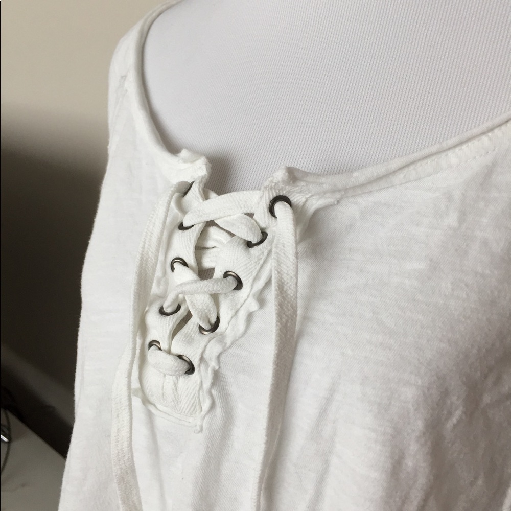 Free People - 3/4 Sleeve Cropped T-shirt - Picture 3 of 4