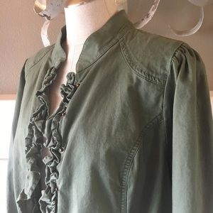 Ruffled Army Inspired Jacket