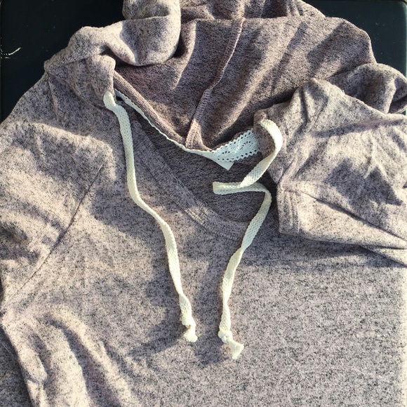 The softest hoodie top w/ front pocket - D. Mauve - Picture 2 of 6