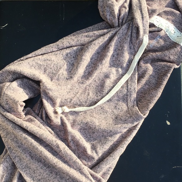 The softest hoodie top w/ front pocket - D. Mauve - Picture 3 of 6