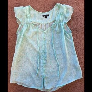 GAP sea foam green top