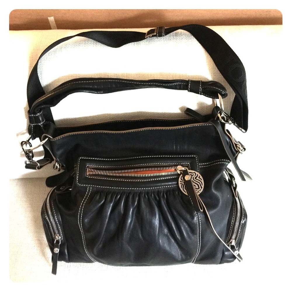 Tous black leather crossbody bag