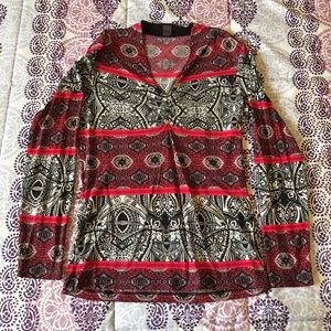 Selection long sleeve V neck top