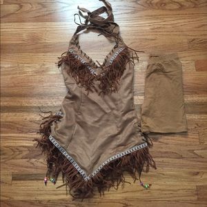 Sexy Halloween Indian Costume sz S w/ Shorts