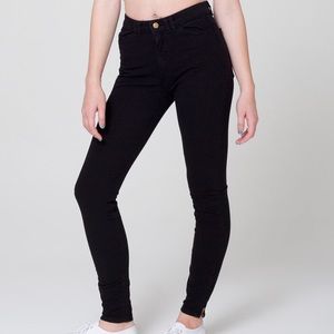 American Apparel Grey high waisted skinny jeans