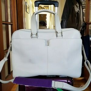 Samsonite High-tech Cream Leather Travel Bag