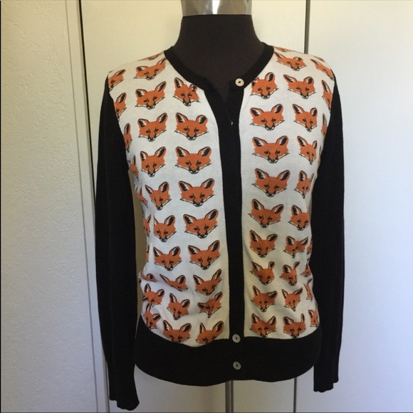 Modcloth Sweaters - EUC Frock Shop Fox Cardigan Size Medium