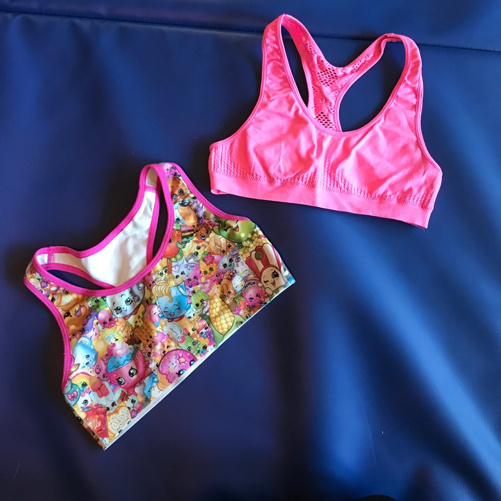 2 girls sports bras