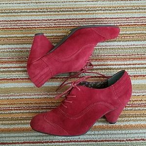 Suede heeled booties.