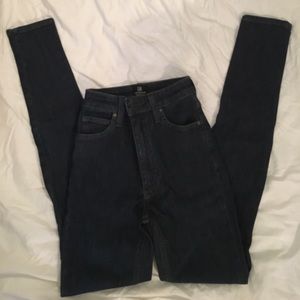 High waisted dark wash jeans WORN ONCE