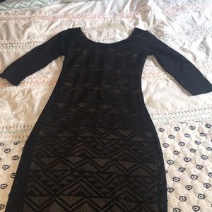 Black & nude dress. Size S