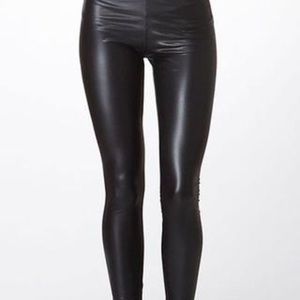 NWOT Nasty Gal Black Faux Leather Leggings