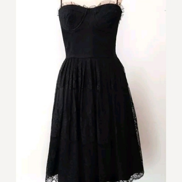 Forever 21 Black Tulle & Lace Bustier Dress - Picture 2 of 4